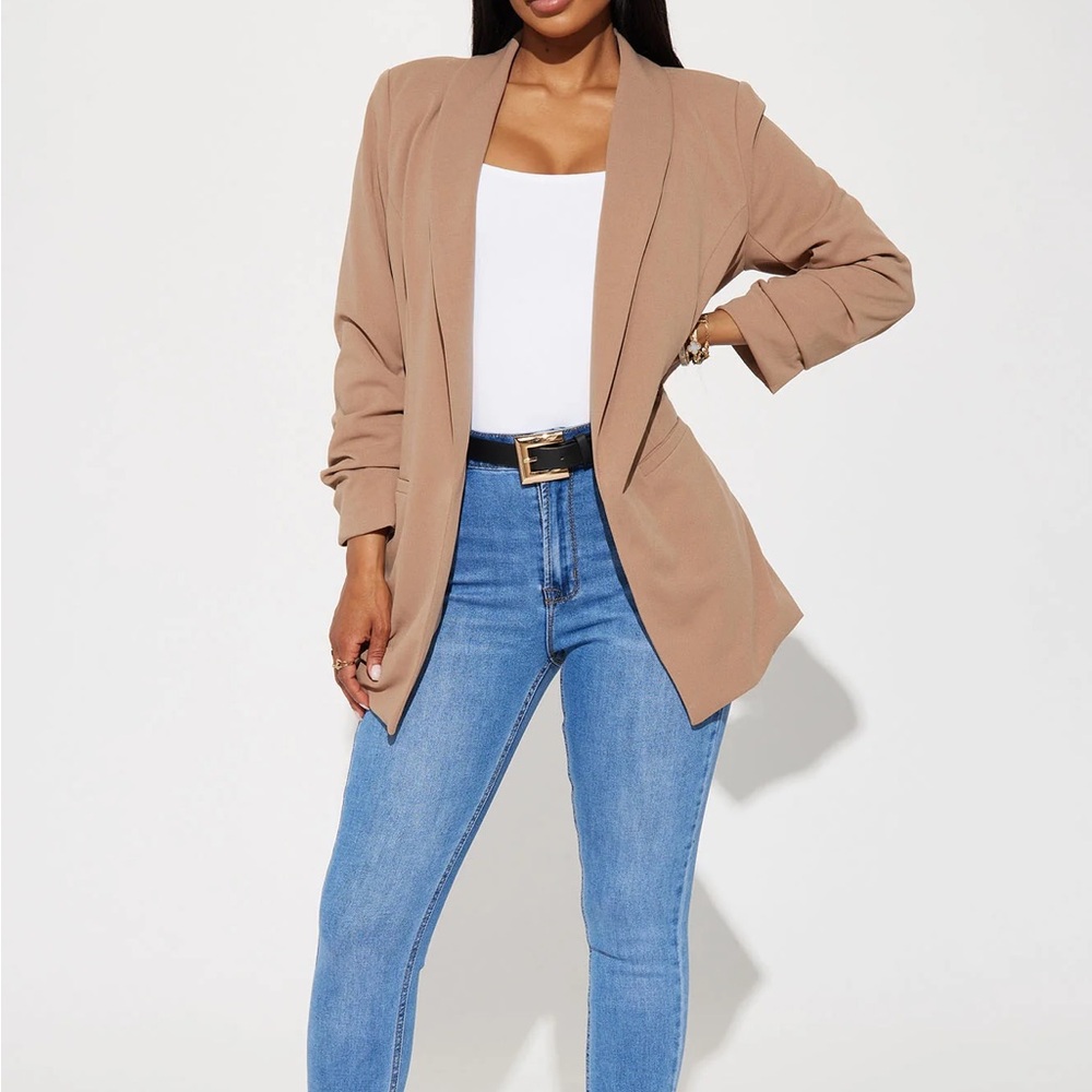Fashion Nova Celine Tan Blazer